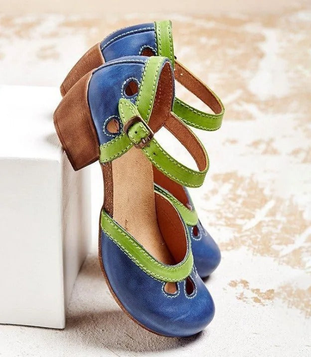 Dames Sandalen Bandje en Blokhak – Mathilde