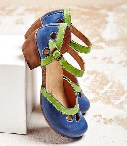 Dames Sandalen Bandje en Blokhak – Mathilde