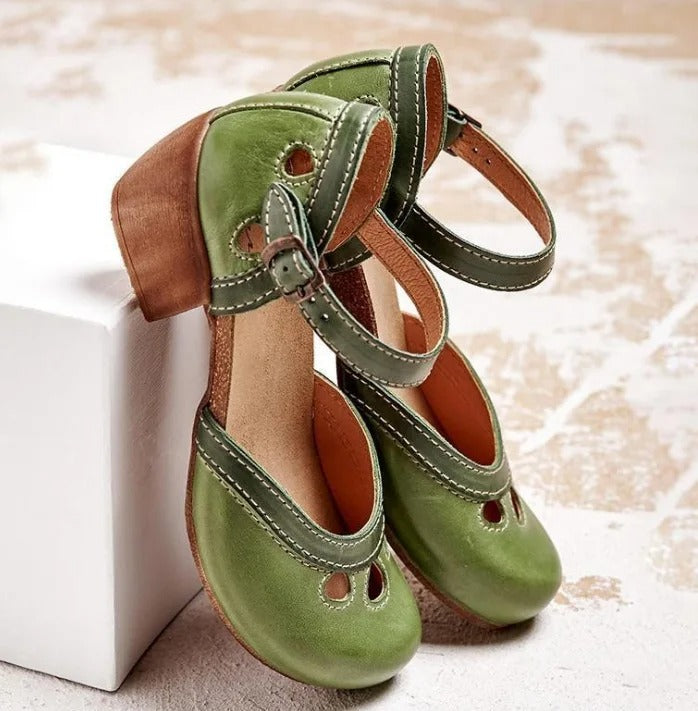 Dames Sandalen Bandje en Blokhak – Mathilde
