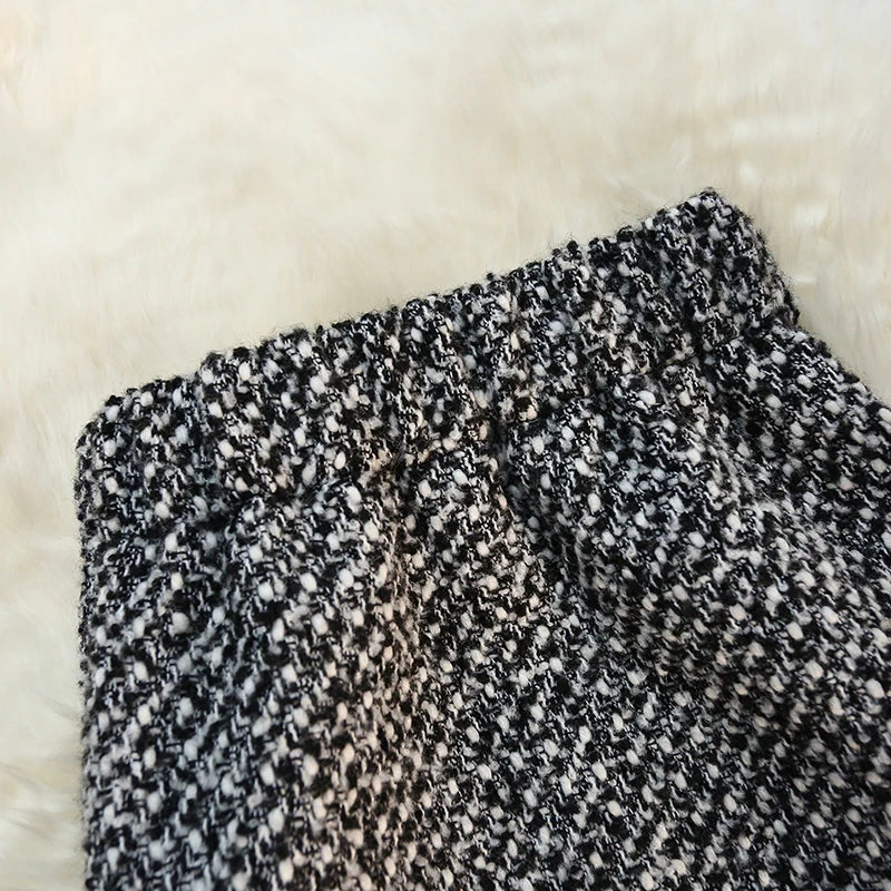 Midi Rok Stijlvol Tweed Design – Dora