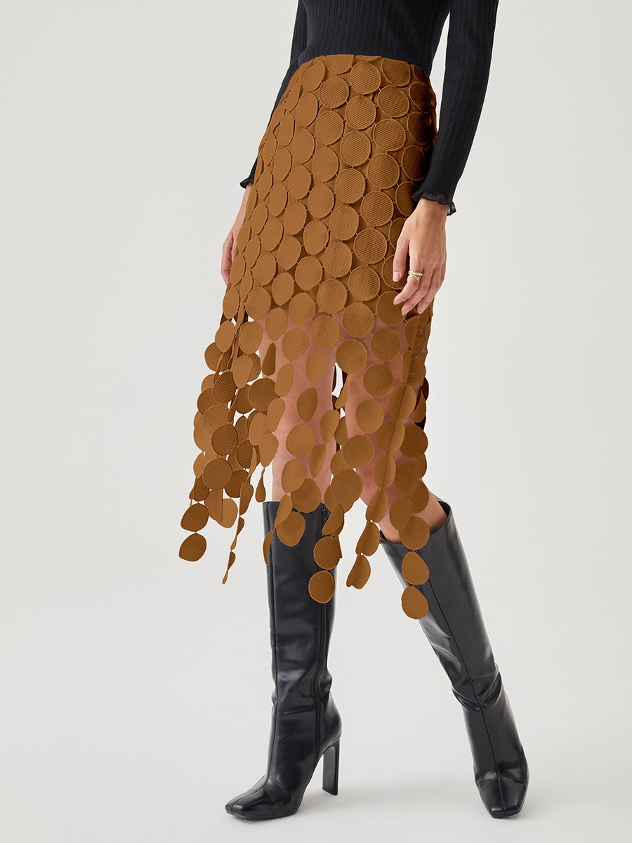 Rok Lasergesneden Multicirkel Dubbellaags – Nina