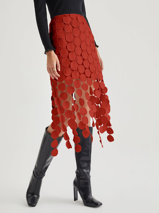 Rok Lasergesneden Multicirkel Dubbellaags – Nina