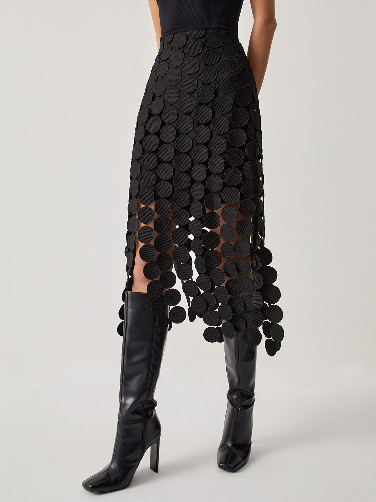Rok Lasergesneden Multicirkel Dubbellaags – Nina