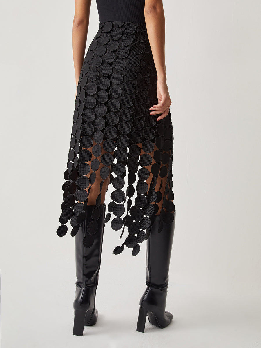 Rok Lasergesneden Multicirkel Dubbellaags – Nina