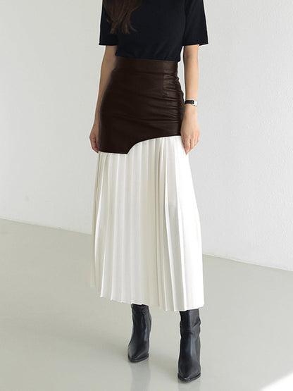 Midi-rok Asymmetrisch Patchwork Chiffon – Dorothea