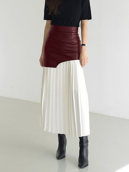 Midi-rok Asymmetrisch Patchwork Chiffon – Dorothea