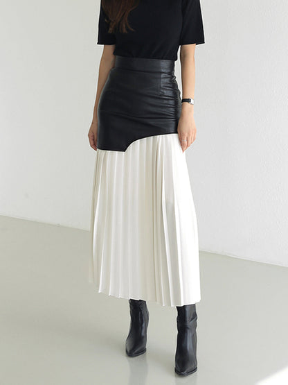 Midi-rok Asymmetrisch Patchwork Chiffon – Dorothea