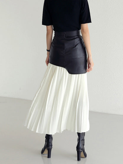 Midi-rok Asymmetrisch Patchwork Chiffon – Dorothea