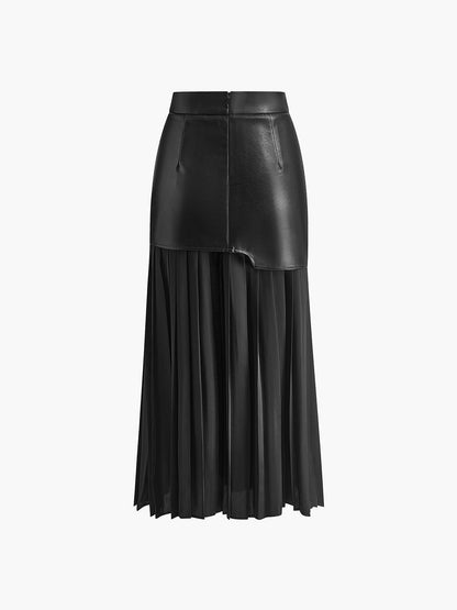 Midi-rok Asymmetrisch Patchwork Chiffon – Dorothea