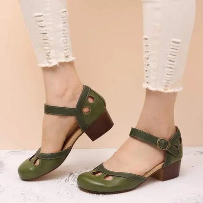 Dames Sandalen Bandje en Blokhak – Mathilde